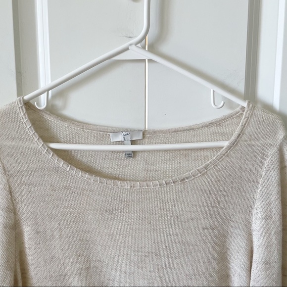 Joie Annalie Wool Linen Blend Fringed Sweater - Picture 2 of 12